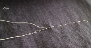 手縫いで返し縫い